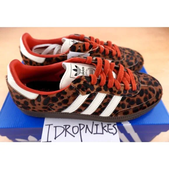 Adidas Samba OG Red Leopard Women's Shoes - Picture 6 of 10
